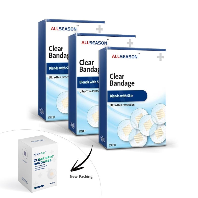 Idealplast 150pcs Clear Round Spot Bandages PE Waterproof Circle Adhesive Bandages, 1 Box (New pacakge) - Image 5